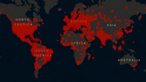 Así está el mapa de contagios en el mundo.