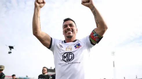 Paredes tras marcar su gol 216 contra la U.