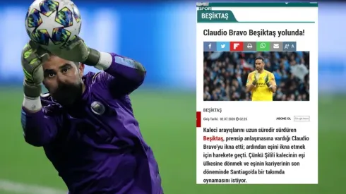 Claudio Bravo entrenando en el Manchester City