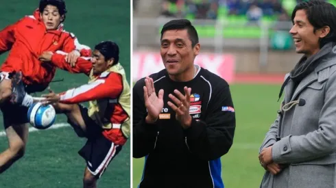 Kalule Meléndez y un chuletón a Matías en un entrenamiento de Colo Colo.