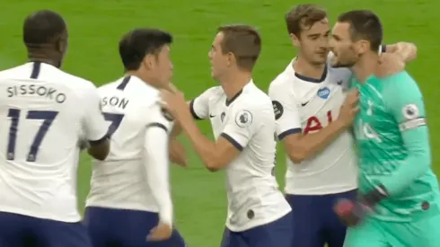 Lloris y Son casi se van a los combos en pleno partido