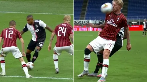 Jugadón de Douglas Costa y misil a la cara de Kjaer.