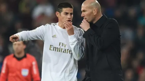 James y Zidane en el Real Madrid.