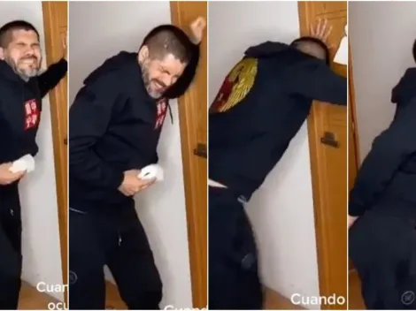 Choro Navia simula su ida al baño con Michael Jackson