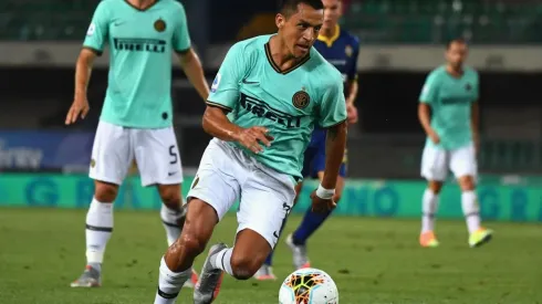 Alexis Sánchez frente al Hellas Verona.