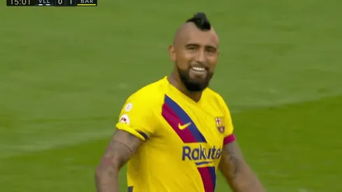 Arturo Vidal abrió la cuenta para Barcelona ante Valladolid