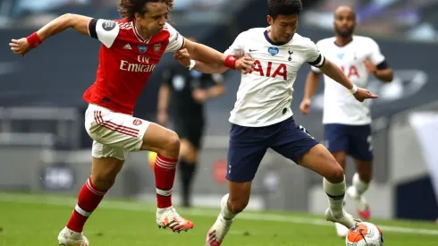 David Luiz perdió el balón ante el surcoreano Son Heung Min que no dudó y marcó el 1-1 del Tottenham ante los gunners.