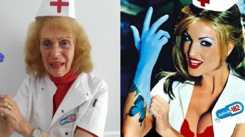 La portada del disco "Enema of the State", de Blink 182, también tuvo su tributo de parte de estos abuelitos.