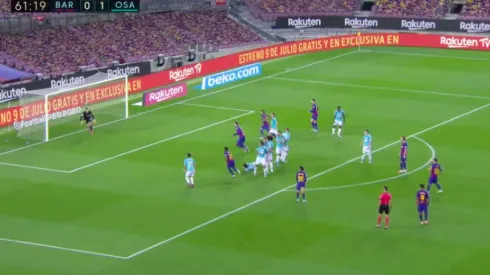 Lionel Messi metió un tiro libre perfecto para el 1-1