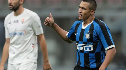 Alexis en el partido ante Fiorentina.