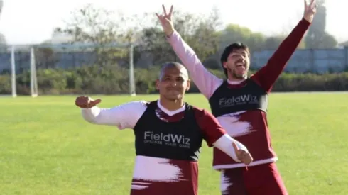 Chupete Suazo y Jaime Valdés se reencontraron en La Serena tras haber sido compañeros en Colo Colo en 2015.