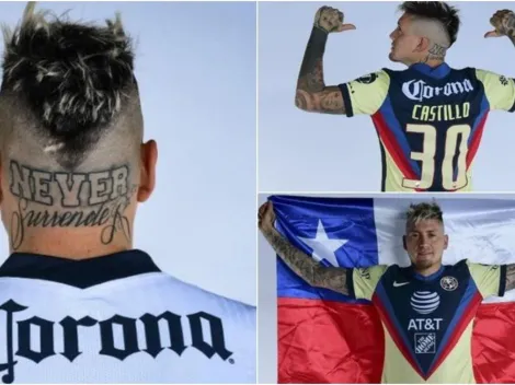Castillo sorprende con un vistoso tatuaje en la nuca
