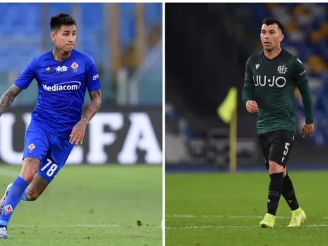 Gary Medel visita a Pulgar en el duelo Fiorentina vs Bologna