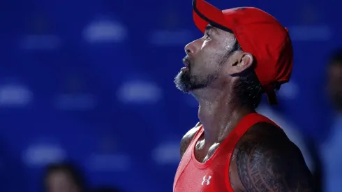 Marcelo Ríos en un partido de exhibición