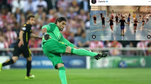 José Pinto defendiendo el arco del Barcelona en Champions League