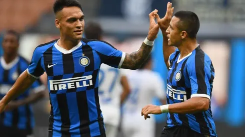 Lautaro Martínez y Alexis Sánchez en el Inter.
