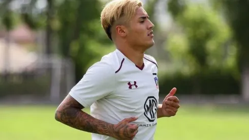 Juan Gaete en uno de los días que alcanzó a entrenar en Colo Colo. ¿Volverá?