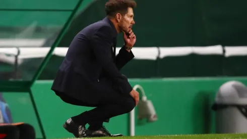 Diego Simeone en la eliminación del Aleti a manos del Leipzig en la Champions.