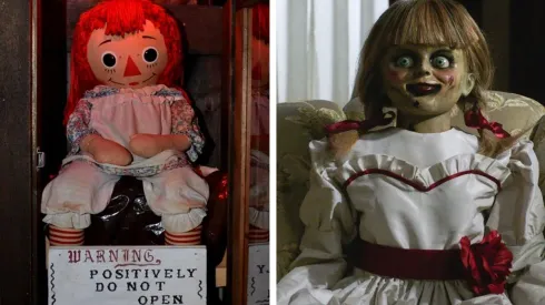 Annabelle, la muñeca real y la versión cinematográfica de la saga "El Conjuro".