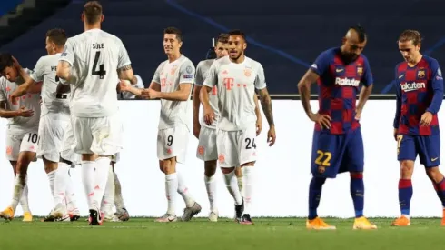 Bayern Múnich celebró con todo su triunfo ante Barcelona