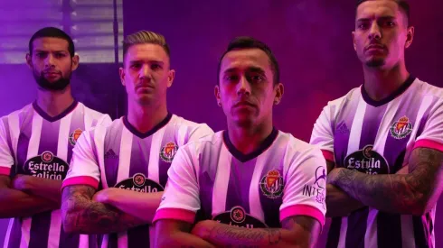 Orellana lideró la presentación de la nueva camiseta del Valladolid.