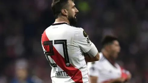 Lucas Pratto en la final de la Copa Libertadores 2018