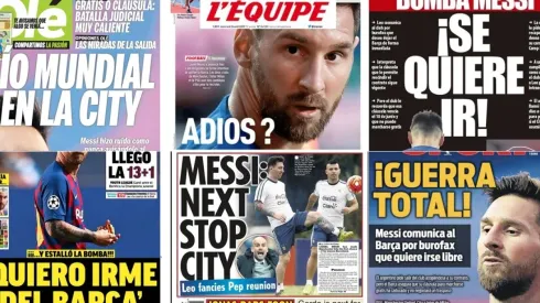 La prensa mundial encabezó en patota con Lionel Messi luego de que pidiera su salida de Barcelona
