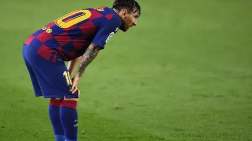 Lionel Messi derrotado luego de la aplastante victoria del Bayern Munich en Champions League