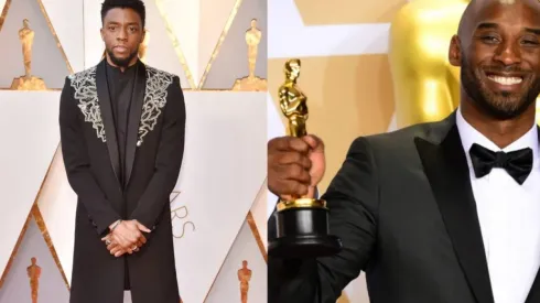 “Qué noche épica. Este hombre ganó un Oscar”, escribió Chadwick Boseman en el tweet junto a la foto.