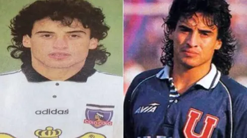 Fabián Estay con las camisetas de Colo Colo y Universidad de Chile