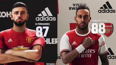 Konami revela las medias más importantes de Manchester United y Arsenal en PES 2021