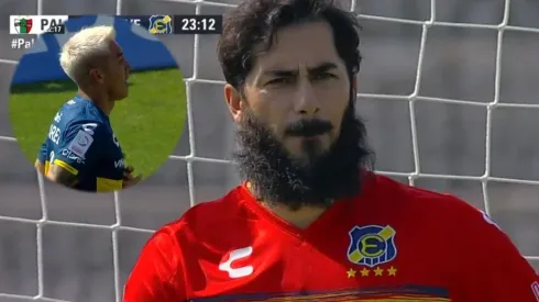 El barbón Johnny Herrera en Everton contra Palestino.
