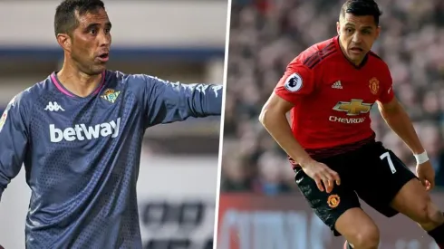 El portero del Betis sale en defensa del tocopillano.