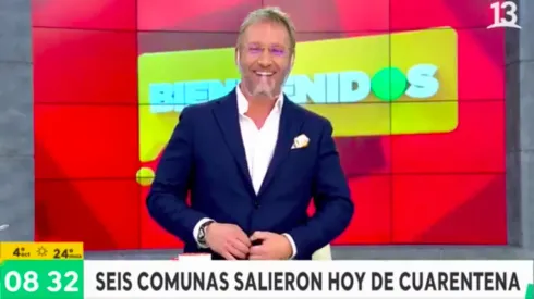 Martín Cárcamo en pleno retorno a "Bienvenidos", de Canal 13.