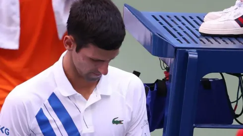 Novak Djokovic tras ser descalificado del US Open.