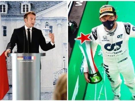 Gasly recibe el llamado Macron tras ganar el GP de Italia
