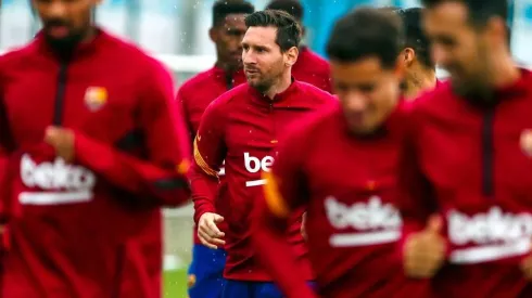 Lionel Messi ya trabaja junto a sus compañeros en el Barcelona