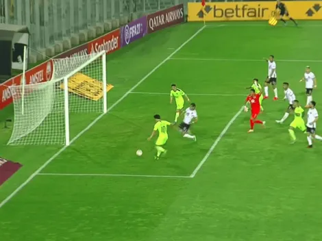 Gol de Peñarol frente a Colo Colo: 0-1 parcial