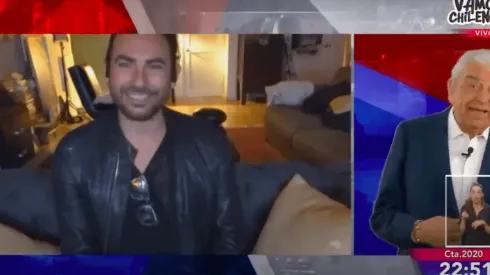 Beto Cuevas conversando con Don Francisco en Vamos Chilenos.