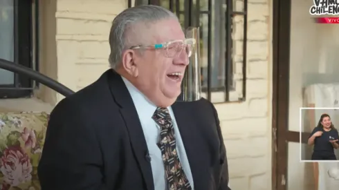 Valentín Trujillo en el momento de la sorpresa.