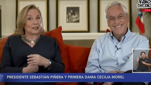 Cecilia Morel y Sebastián Piñera en Vamos Chilenos.