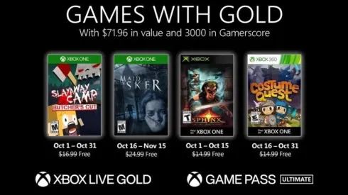 Juegos gratis de Xbox en octubre