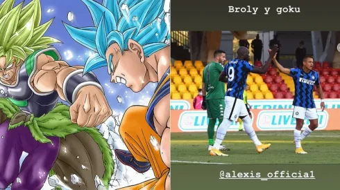 Lukaku llamó a los dos más fuertes de Dragon Ball Z para representarse junto a Alexis Sánchez