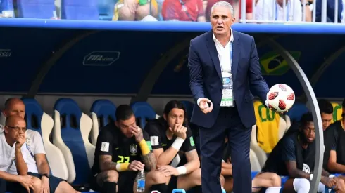 Tite en el banco de la selección brasileña