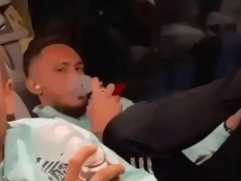 Ocampos sufre con la altura de Bolivia: lo delatan usando oxígeno