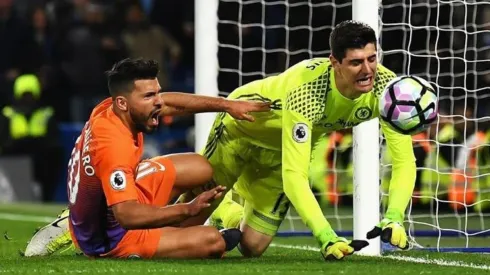 Agüero amenaza a Courtois con hacerle goles y gritarselos a la cara