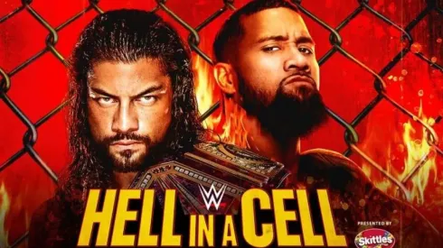 Afiche oficial Hell in a Cell Roman Reigns vs Jey Uso