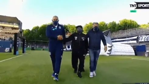 Diego Maradona y su celebración en la cancha