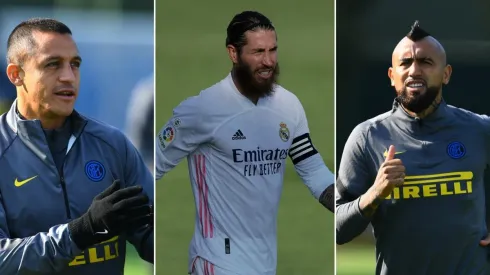 Alexis Sánchez junto a Arturo Vidal salen al encuentro del Inter de Milán ante Real Madrid, este martes en el Estadio Alfredo Di Stéfano por Champions League.