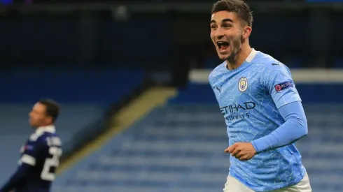 Ferran Torres marcó el primero del City ante Olympiacos